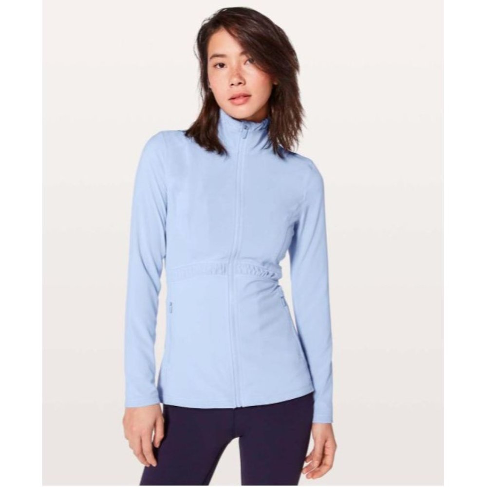 Lululemon Round Trip Jacket Cool Breeze Size 4 Zip Up Women's Workout W4AN2S